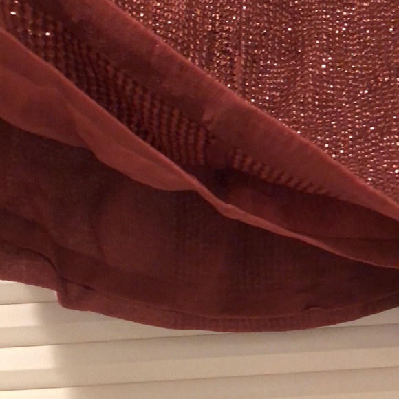 🆕💞sequin & sneakers skirt set! adjustable tank top! zipper back skirt! copper! M - Picture 5 of 15